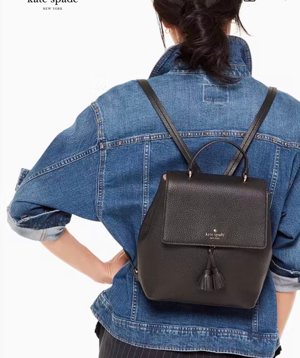 Kate Spade Pebbled Leather Hayes Street Teba Clasp Closure Backpack